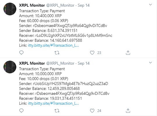 sending xrp to bitstamp